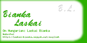 bianka laskai business card